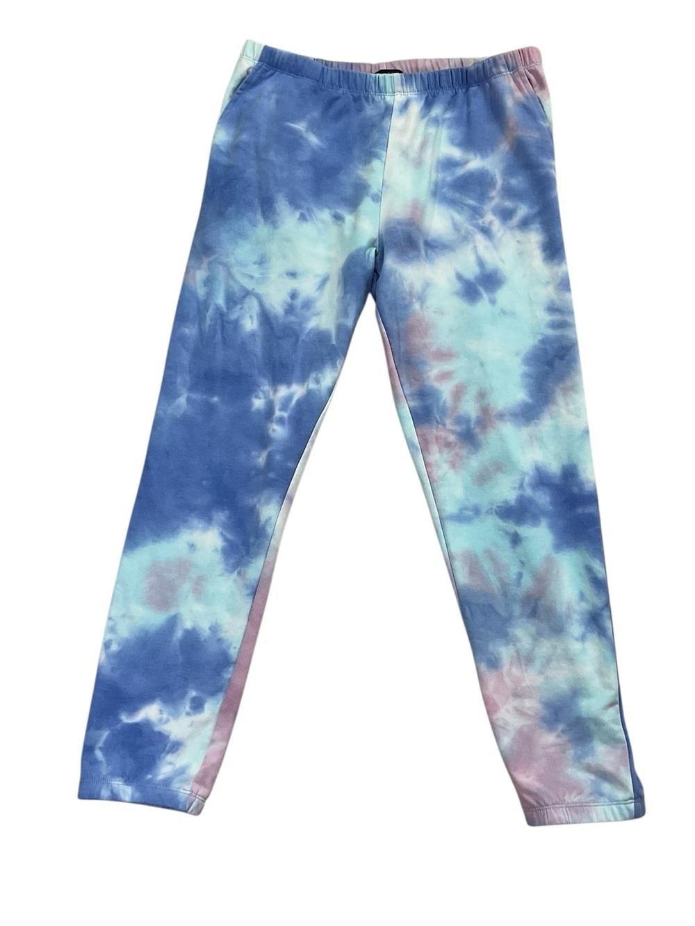 Wildfox Tie Dye Rory Sweatpants Joggers in painted sky Blue Pink Cloud Medium